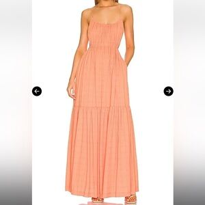 NWOT Jonathan Simkhai Lisa Flowy Maxi Dress in Peach